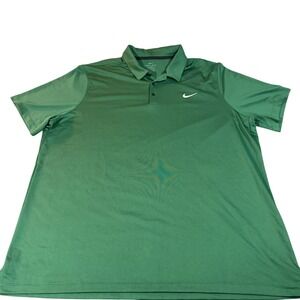 Nike Dri-FIT Polo Shirt Womens 3XL Tall Green Short Sleeve Golf Athletic Top